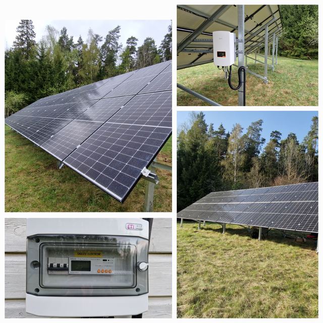 Antžeminės saulės elektrinės montavimas